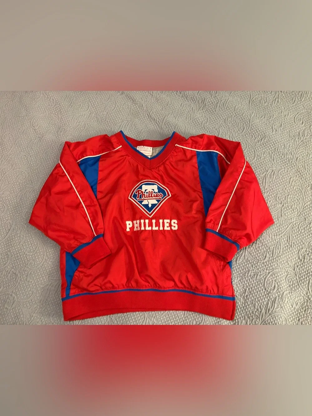 Red Kids Windbreaker Pullover